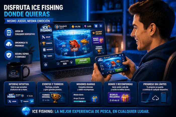 Ice Fishing disponible en móvil y ordenador